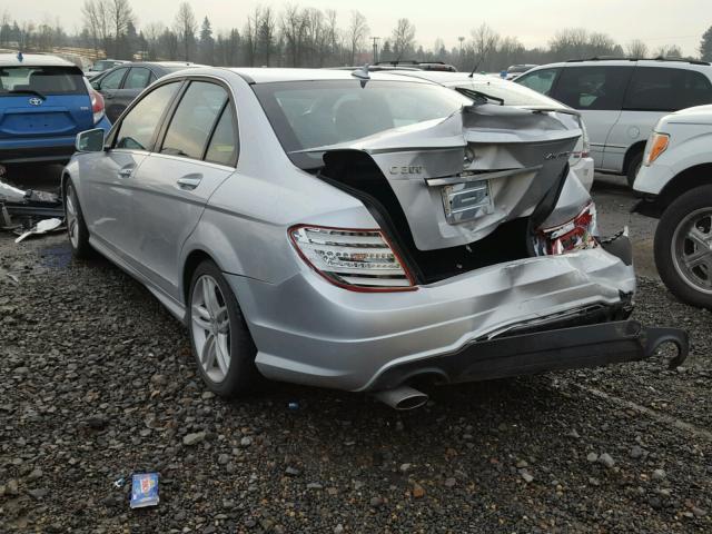 WDDGF8BB4CA600082 - 2012 MERCEDES-BENZ C 300 4MAT SILVER photo 3