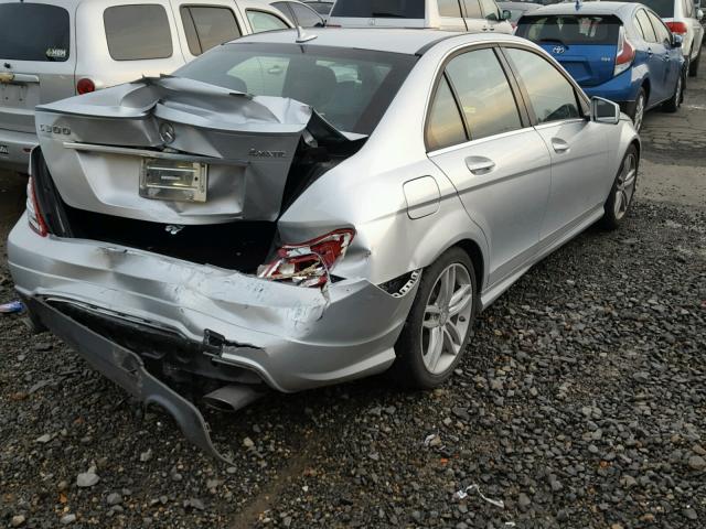 WDDGF8BB4CA600082 - 2012 MERCEDES-BENZ C 300 4MAT SILVER photo 4