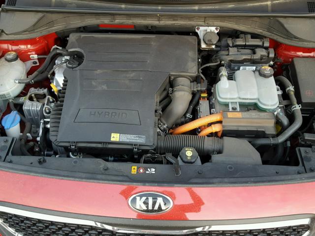 KNDCB3LC6H5057333 - 2017 KIA NIRO FE RED photo 7