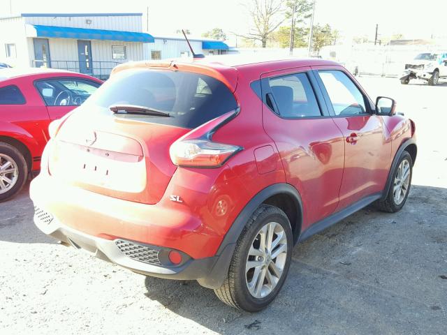 JN8AF5MRXFT513566 - 2015 NISSAN JUKE S RED photo 4