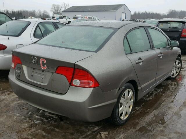 1HGFA165X6L040675 - 2006 HONDA CIVIC LX GRAY photo 4