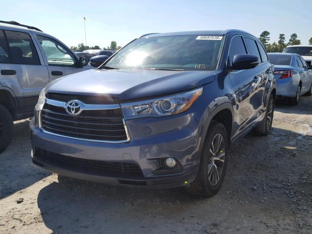 5TDKKRFH1GS500289 - 2016 TOYOTA HIGHLANDER ლურჯი ფოტო 2