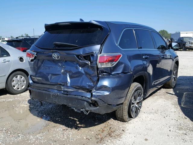 5TDKKRFH1GS500289 - 2016 TOYOTA HIGHLANDER ლურჯი ფოტო 4