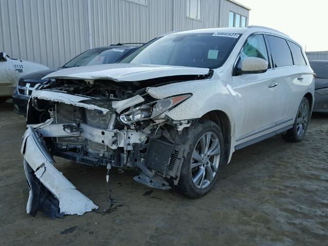 5N1AL0MM8DC332096 - 2013 INFINITI JX35 BASE WHITE photo 2