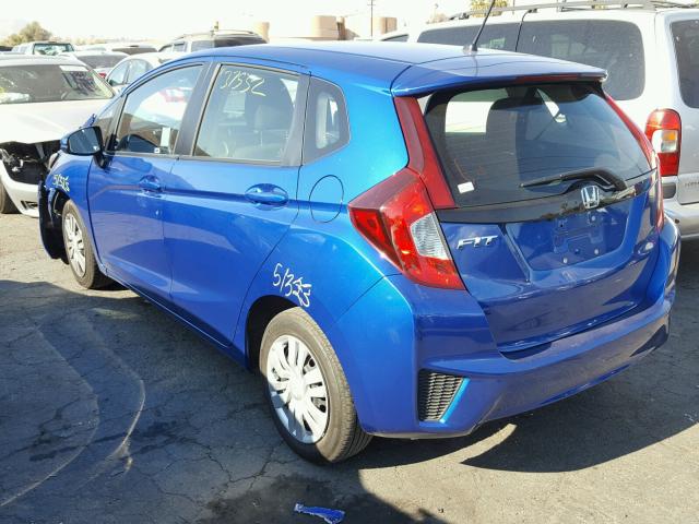 JHMGK5H52HS022926 - 2017 HONDA FIT LX BLUE photo 3