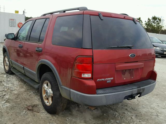 1FMZU73K63UA83475 - 2003 FORD EXPLORER X RED photo 3