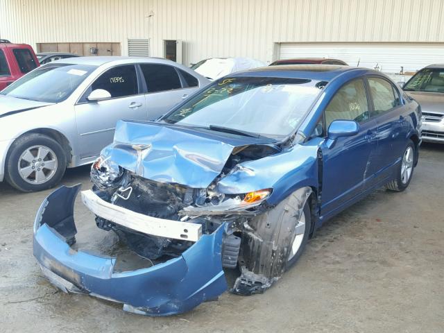 1HGFA16827L089011 - 2007 HONDA CIVIC EX BLUE photo 2