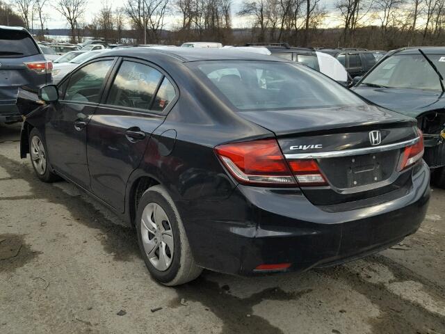 2HGFB2F50DH583823 - 2013 HONDA CIVIC LX BLACK photo 3