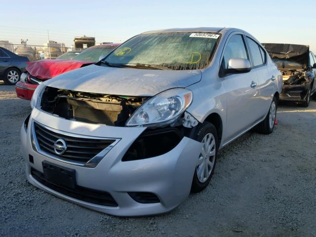 3N1CN7AP2DL858519 - 2013 NISSAN VERSA S SILVER photo 2