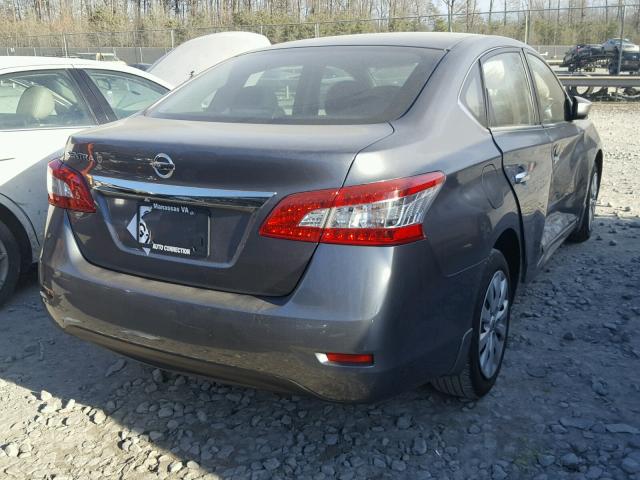 3N1AB7AP7FY217131 - 2015 NISSAN SENTRA S GRAY photo 4