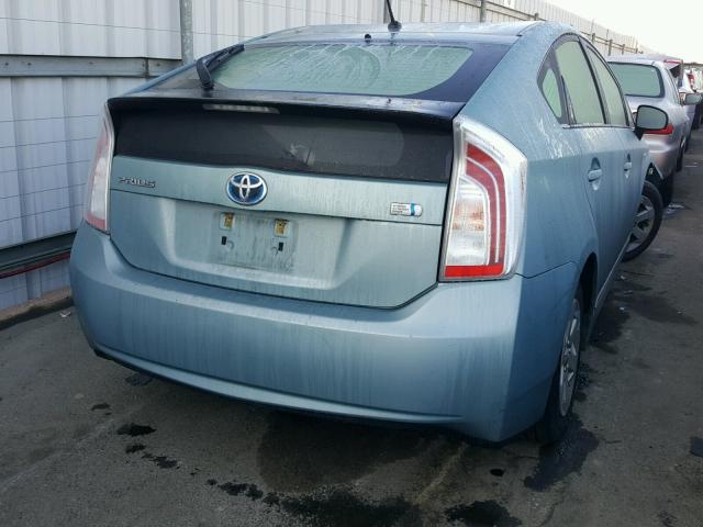 JTDKN3DU6E1810243 - 2014 TOYOTA PRIUS GREEN photo 4