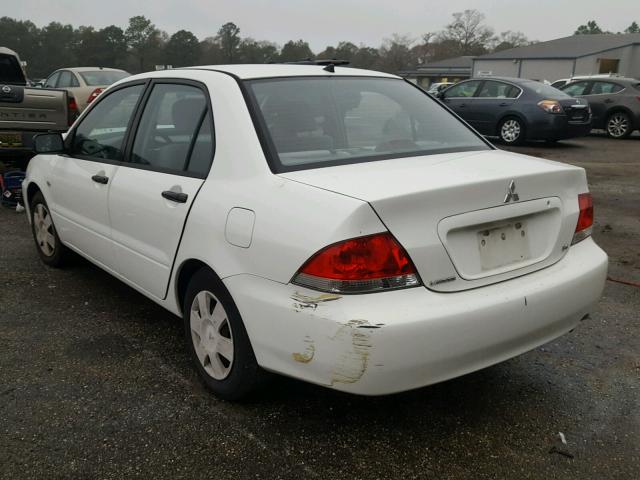 JA3AJ26E35U034237 - 2005 MITSUBISHI LANCER ES WHITE photo 3