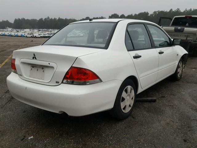 JA3AJ26E35U034237 - 2005 MITSUBISHI LANCER ES WHITE photo 4