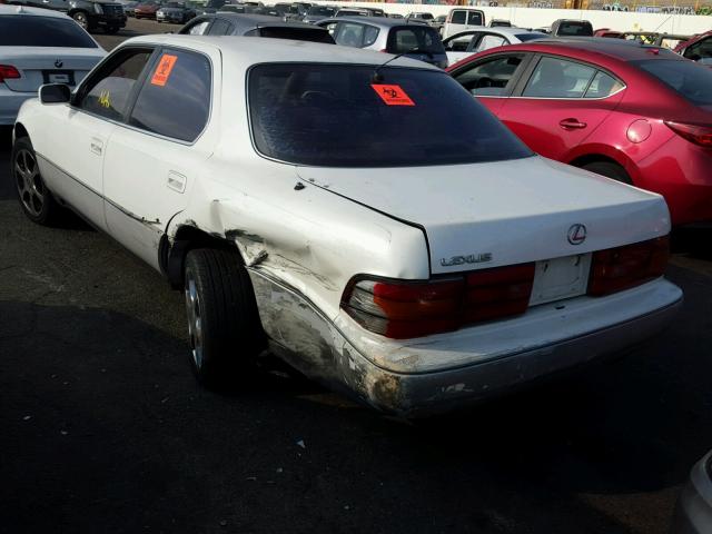 JT8UF11E4N0138579 - 1992 LEXUS LS 400 WHITE photo 3