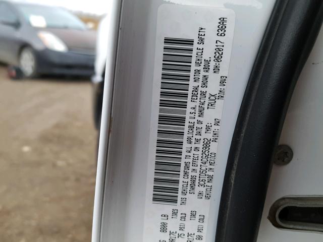 3C6TD5CT4CG259862 - 2012 DODGE RAM 2500 S თეთრი ფოტო 10