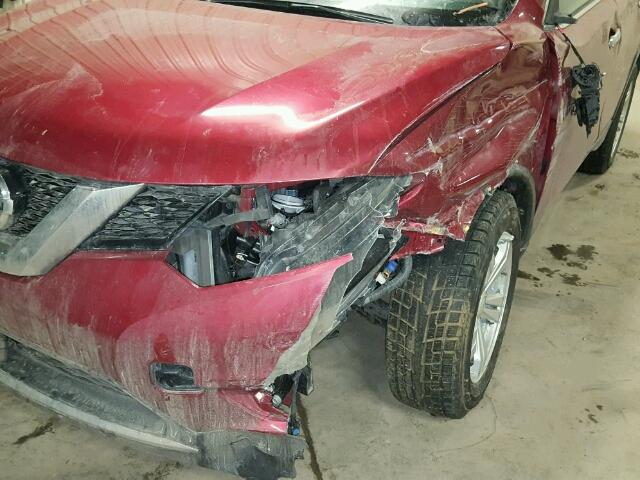 5N1AT2MV8EC846424 - 2014 NISSAN ROGUE S RED photo 9