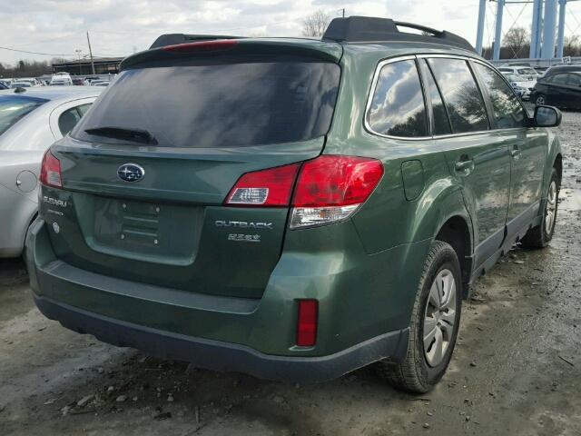 4S4BRBAC7C3219622 - 2012 SUBARU OUTBACK 2. GREEN photo 4