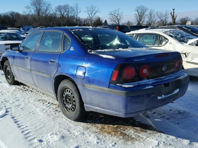 2G1WF52E859366406 - 2005 CHEVROLET IMPALA BLUE photo 3