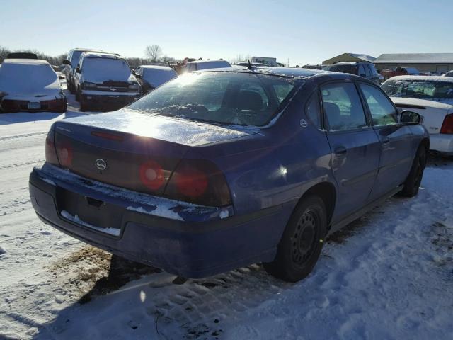 2G1WF52E859366406 - 2005 CHEVROLET IMPALA BLUE photo 4