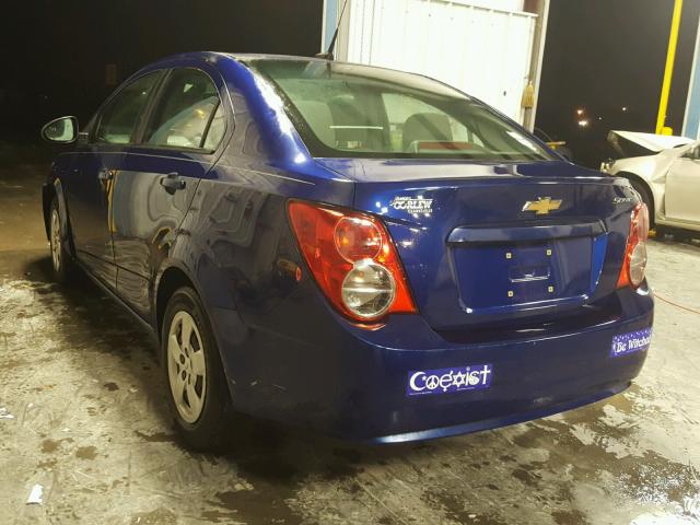 1G1JA5SH2E4166594 - 2014 CHEVROLET SONIC LS BLUE photo 3