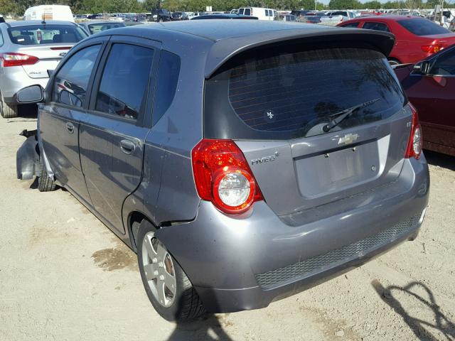 KL1TD66E09B367920 - 2009 CHEVROLET AVEO LS GRAY photo 3