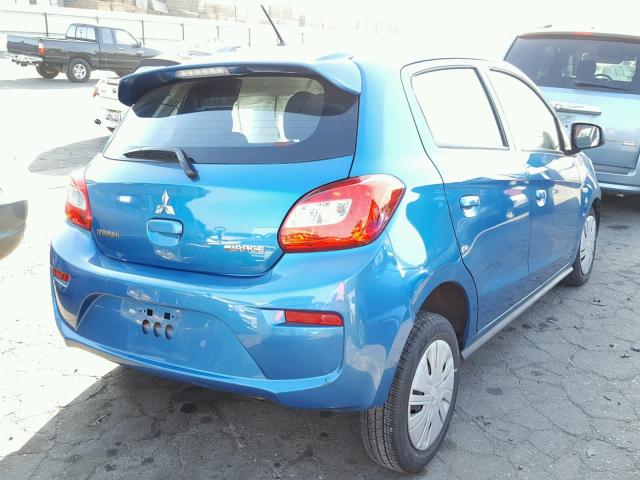 ML32A3HJ7HH018936 - 2017 MITSUBISHI MIRAGE ES BLUE photo 4