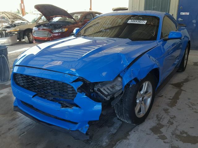 1FA6P8AM4H5236693 - 2017 FORD MUSTANG BLUE photo 2