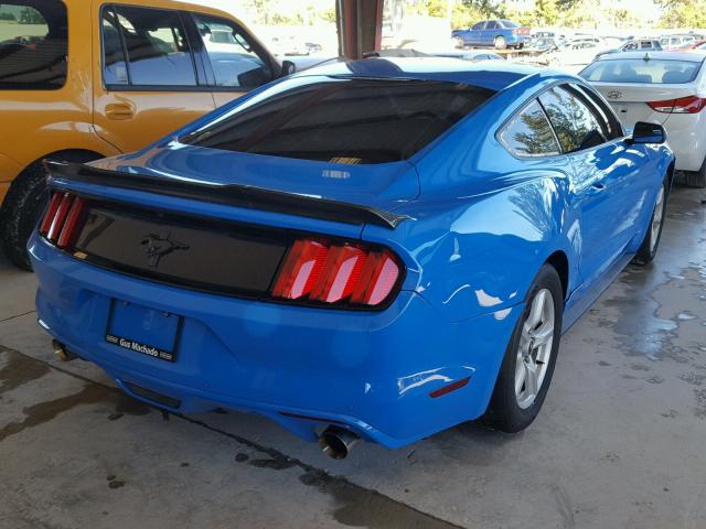 1FA6P8AM4H5236693 - 2017 FORD MUSTANG BLUE photo 4