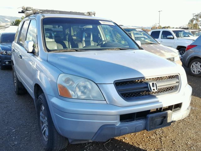 2HKYF18643H587861 - 2003 HONDA PILOT EXL SILVER photo 1