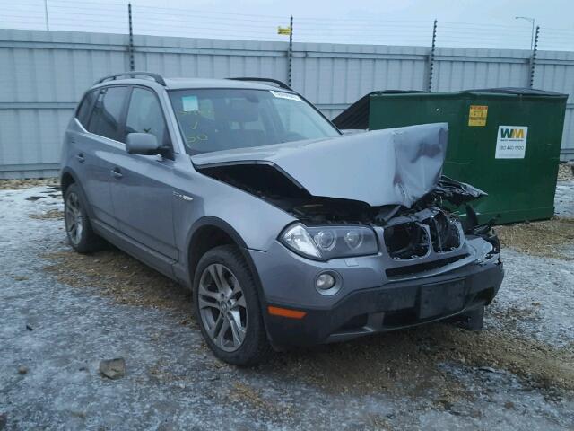 WBXPC93498WJ05057 - 2008 BMW X3 3.0SI GRAY photo 1