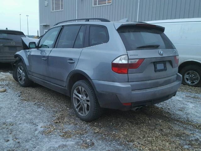 WBXPC93498WJ05057 - 2008 BMW X3 3.0SI GRAY photo 3