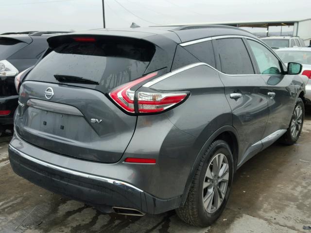 5N1AZ2MG0GN101562 - 2016 NISSAN MURANO S GRAY photo 4