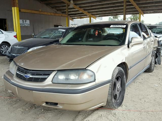 2G1WF52E849190777 - 2004 CHEVROLET IMPALA GOLD photo 2