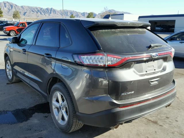 2FMTK3G85FBB52900 - 2015 FORD EDGE SE GRAY photo 3