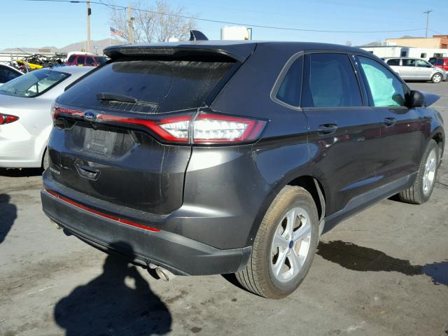 2FMTK3G85FBB52900 - 2015 FORD EDGE SE GRAY photo 4