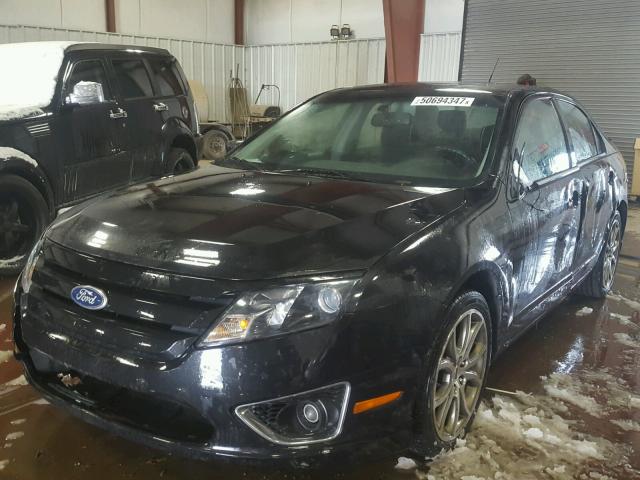 3FAHP0HA2BR154357 - 2011 FORD FUSION SE BLACK photo 2