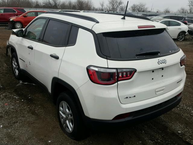 3C4NJDAB2HT668052 - 2017 JEEP COMPASS SP WHITE photo 3