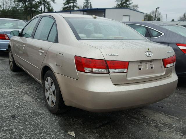 5NPET46CX8H372613 - 2008 HYUNDAI SONATA GLS GOLD photo 3