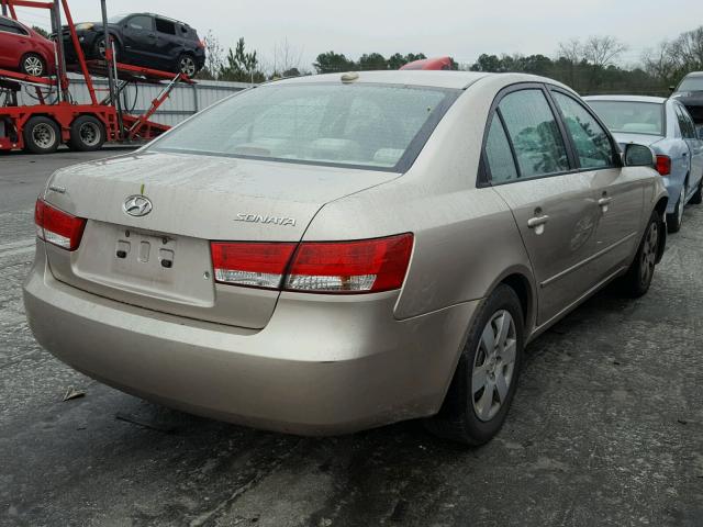 5NPET46CX8H372613 - 2008 HYUNDAI SONATA GLS GOLD photo 4