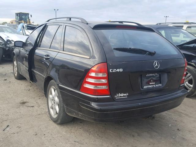 WDBRH61J23F308765 - 2003 MERCEDES-BENZ C 240 SPOR BLACK photo 3