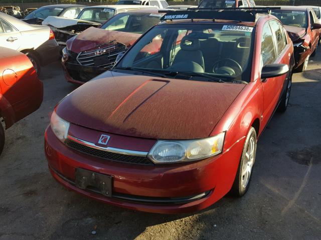 1G8AF52FX4Z155619 - 2004 SATURN ION LEVEL RED photo 2