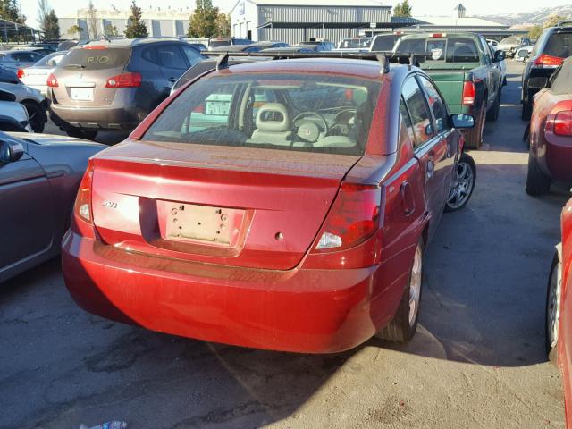 1G8AF52FX4Z155619 - 2004 SATURN ION LEVEL RED photo 4