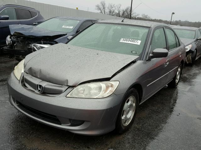 JHMES96685S009815 - 2005 HONDA CIVIC HYBR GRAY photo 2