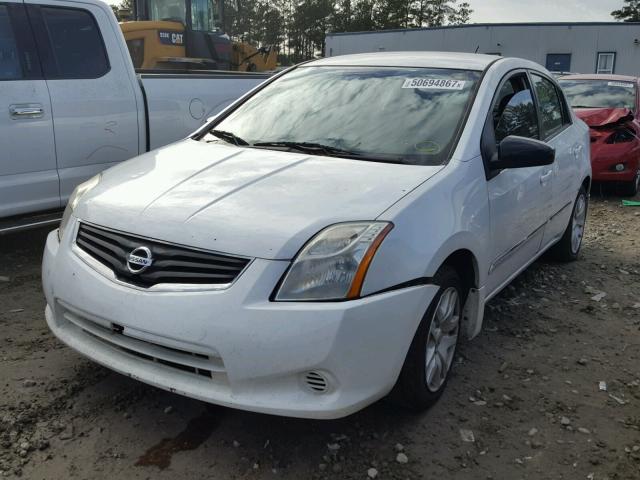 3N1AB6AP2CL699087 - 2012 NISSAN SENTRA 2.0 WHITE photo 2