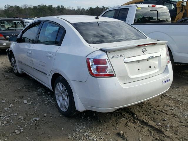 3N1AB6AP2CL699087 - 2012 NISSAN SENTRA 2.0 WHITE photo 3