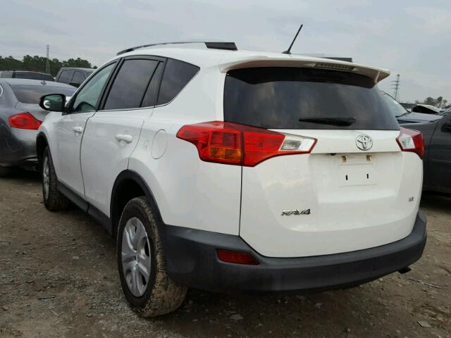 2T3ZFREV7DW024778 - 2013 TOYOTA RAV4 LE WHITE photo 3