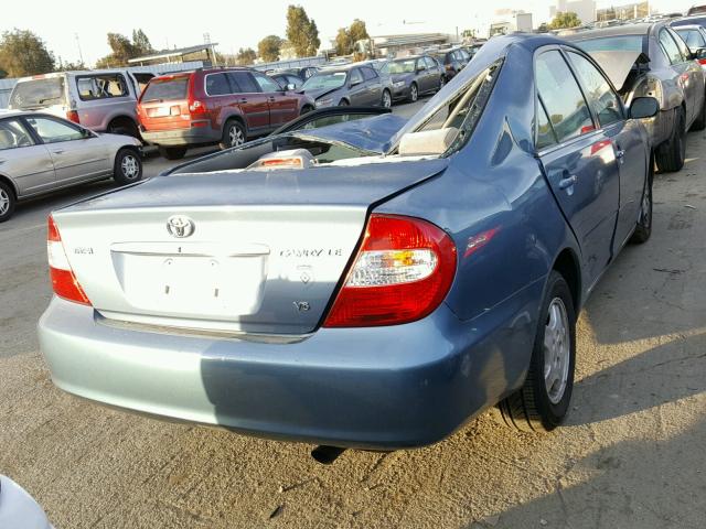 4T1BF30K63U547048 - 2003 TOYOTA CAMRY LE BLUE photo 4