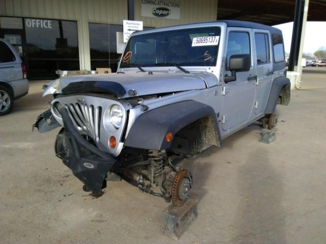 1J4GA39187L104859 - 2007 JEEP WRANGLER X GRAY photo 2