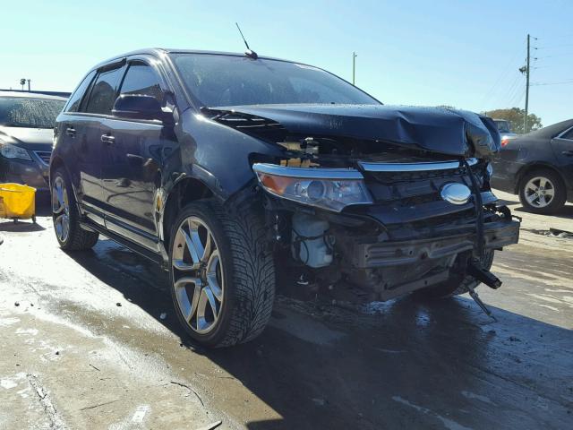 2FMDK3AK4DBB00437 - 2013 FORD EDGE SPORT BLACK photo 1