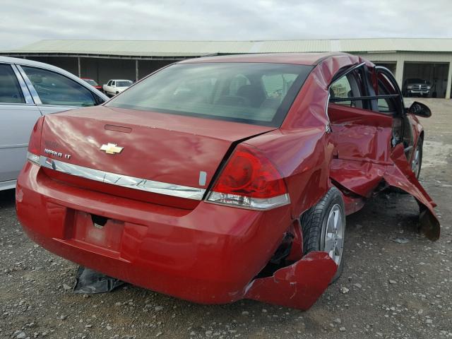 2G1WT55N681310729 - 2008 CHEVROLET IMPALA LT RED photo 4